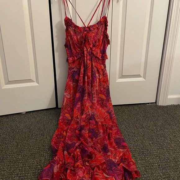 NWT Adrienne Midi Dress in Abstract Butterfly - MISA Los Angeles - Picture 4 of 5